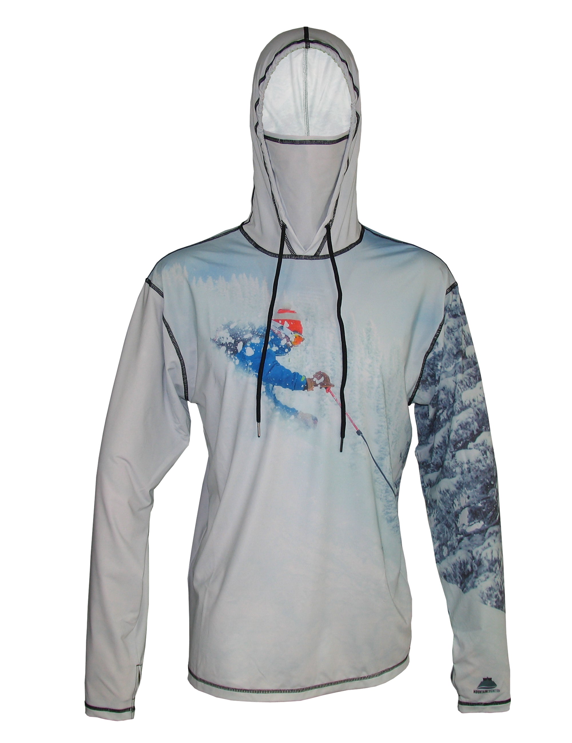 Cognito Brands Pow lightweight mountain graphic hoodie from Sunpro Hoodies collection, featuring a mountain print design.