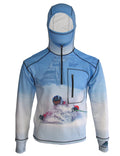 Cognito Pow 2 Heavyweight 1/4-Zip FlexShell mountain hoodie in navy, featuring a front quarter-zip and fleece material.