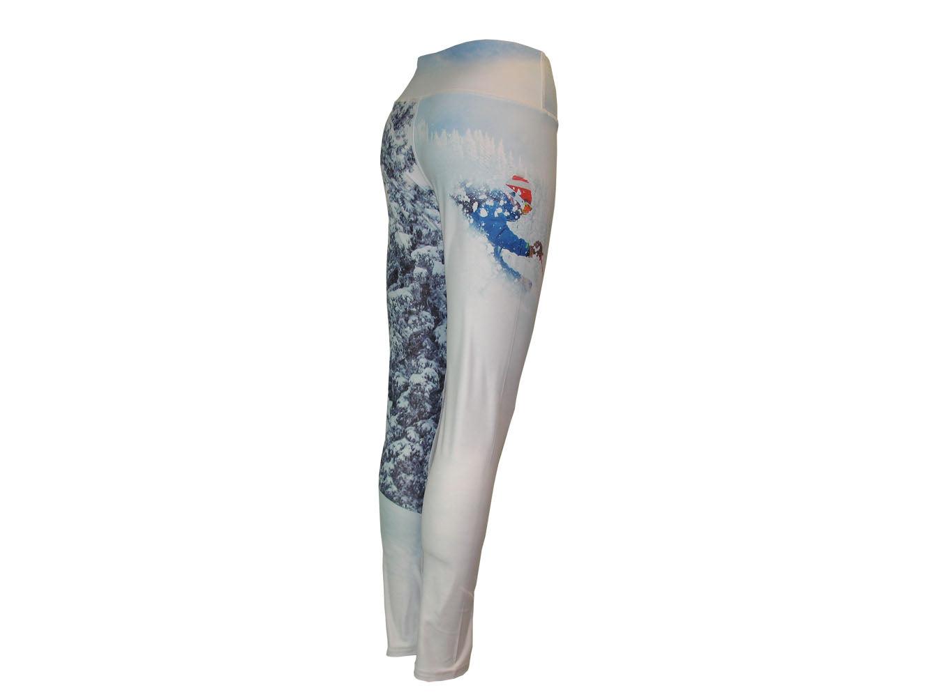Cognito Brands Pow Mountain patterned all sport leggings with colorful mountain print and stretchy fabric for active wear.