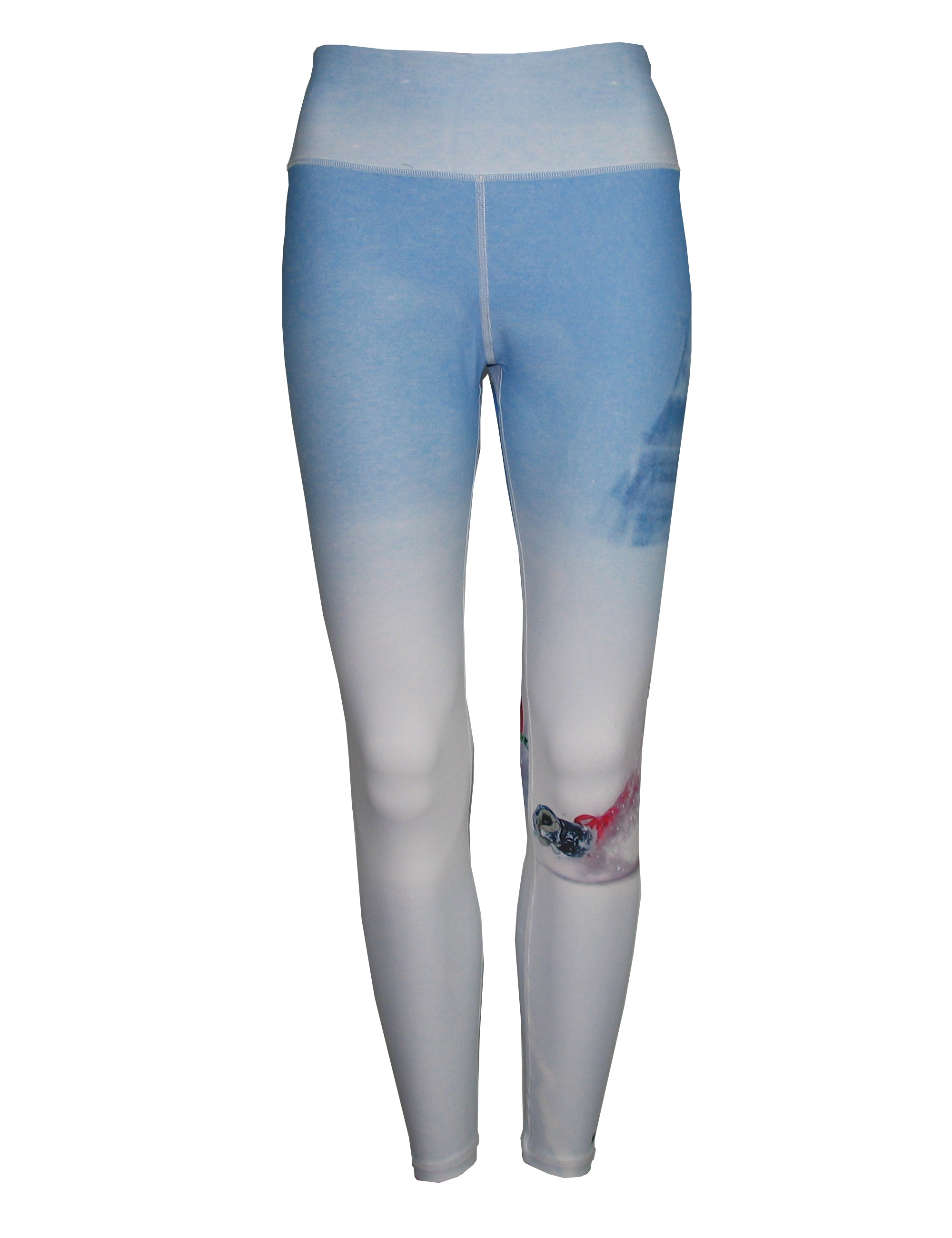 Pow 2 mountain print patterned all sport leggings by Cognito Brands, Inc. featuring a vibrant mountain pattern and athletic fit.