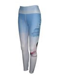 Pow 2 mountain print all sport leggings by Cognito Brands, Inc., featuring a vibrant mountain pattern and snug fit for active wear.