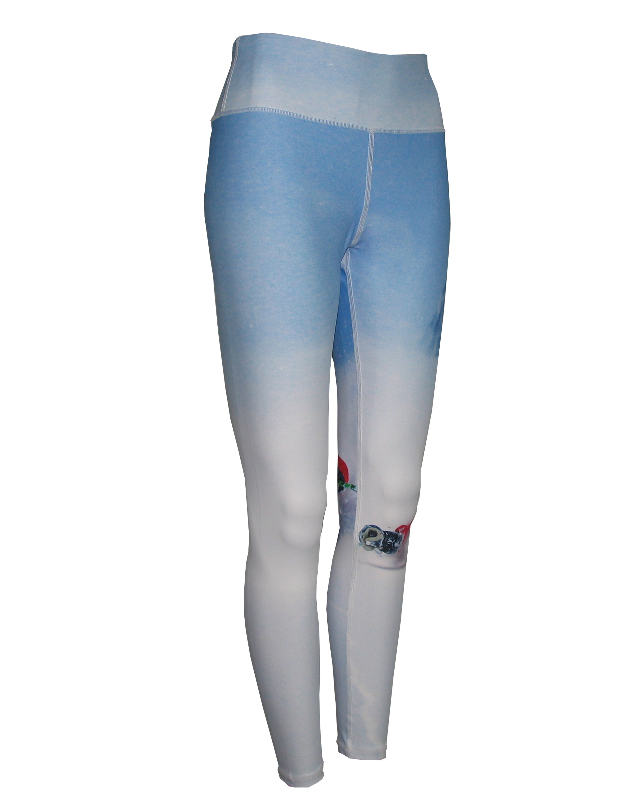 Pow 2 mountain print all sport leggings by Cognito Brands, Inc., featuring a vibrant mountain pattern design.
