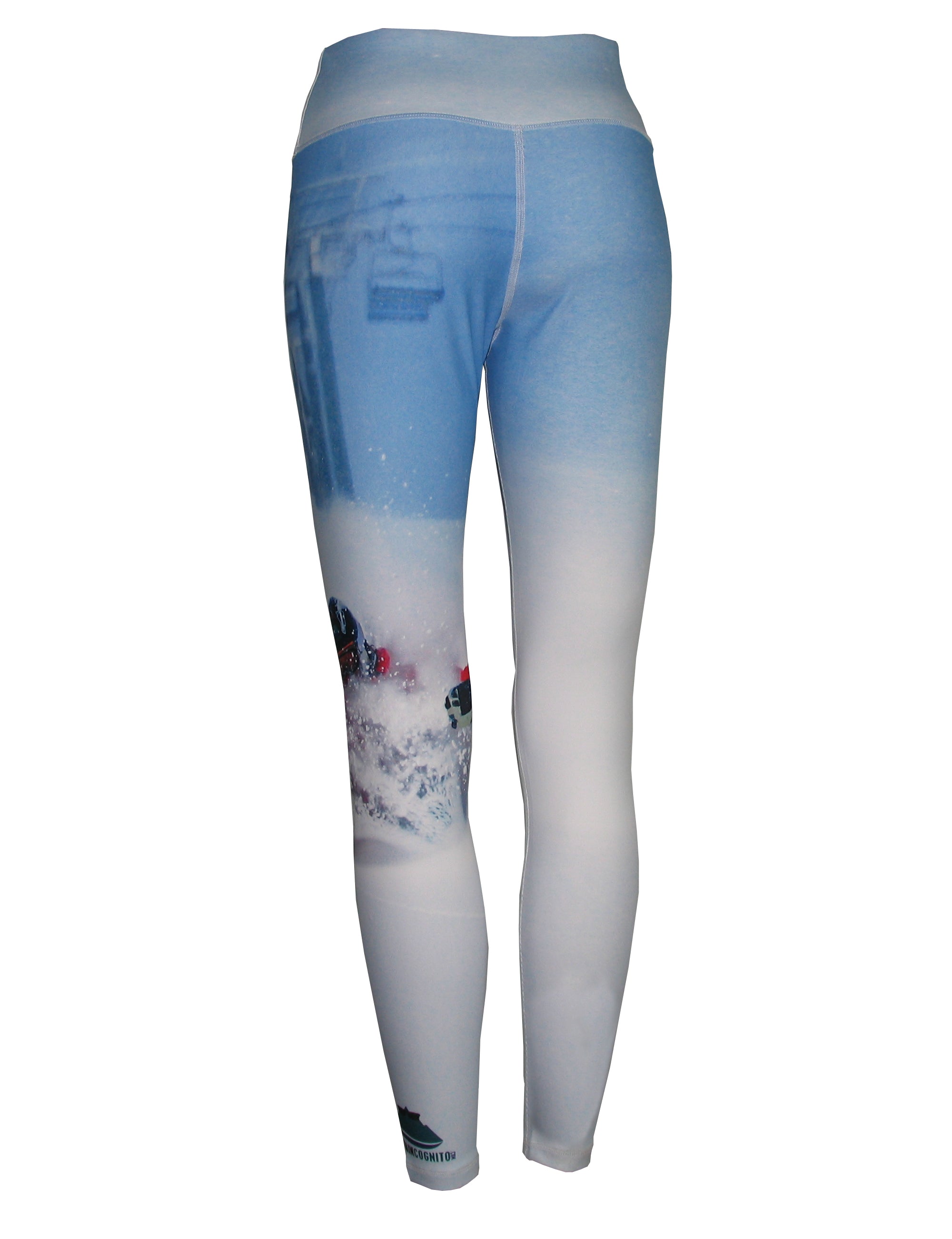 Pow 2 mountain print all sport leggings by Cognito Brands, Inc. Featuring a vibrant mountain pattern and stretchy athletic fabric.