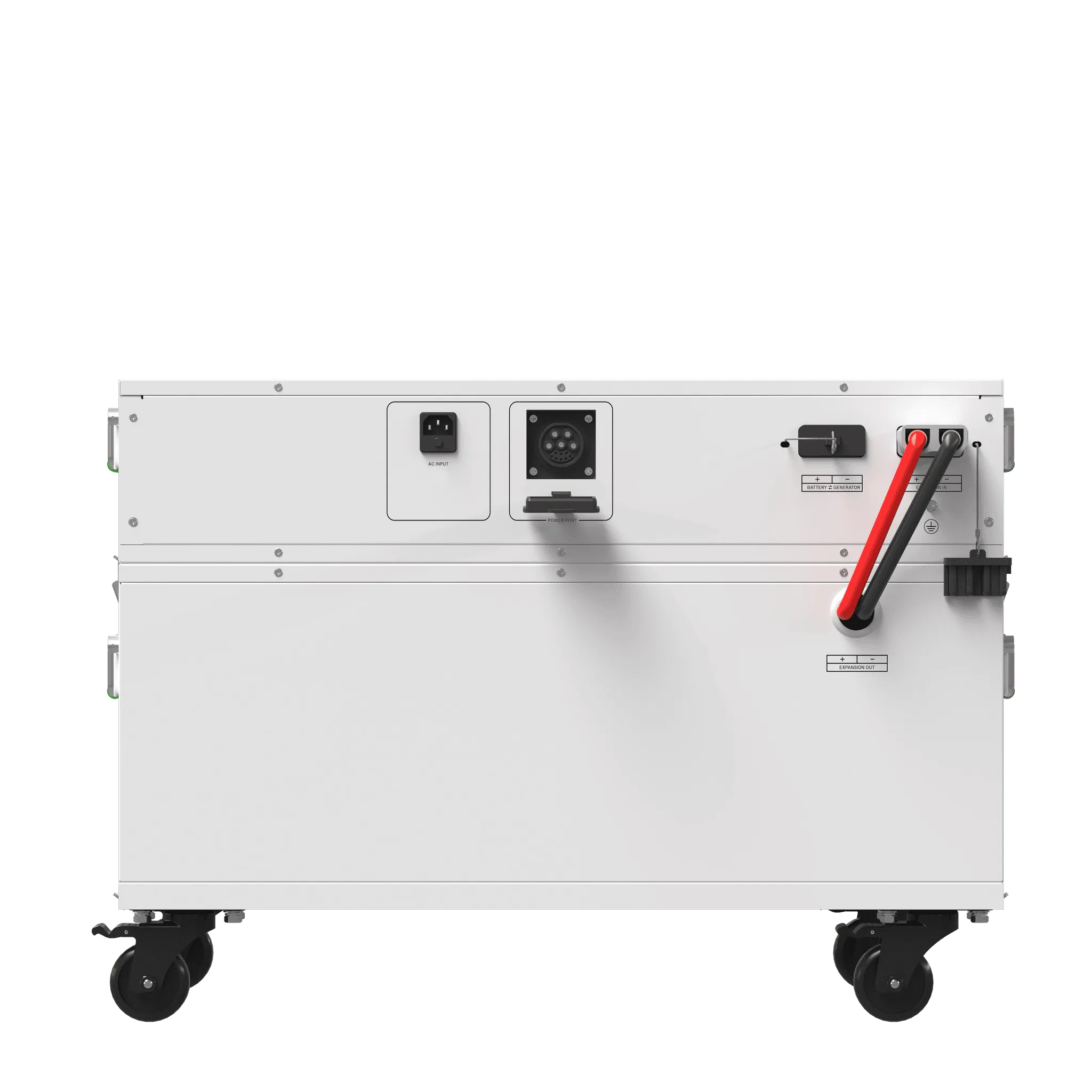 Rear view of the Powerhouse V2 Whole Home Generator by Nature's Generator, showing its sturdy exterior and ventilation features.