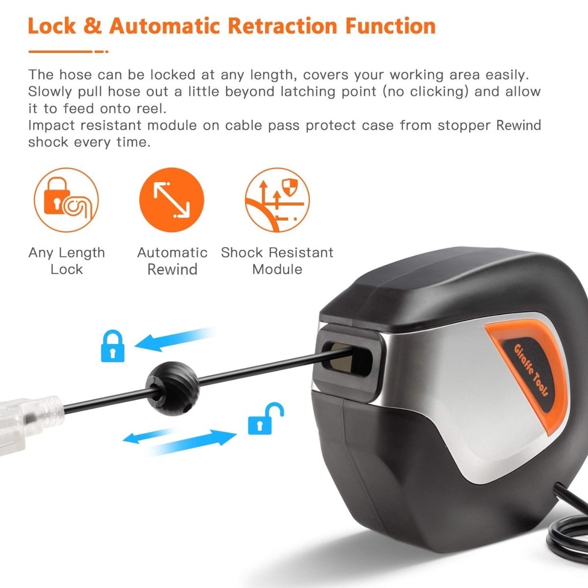 Retractable Extension Cord Reel-12/14/16 AWG - OVERLANDERS Outfitter