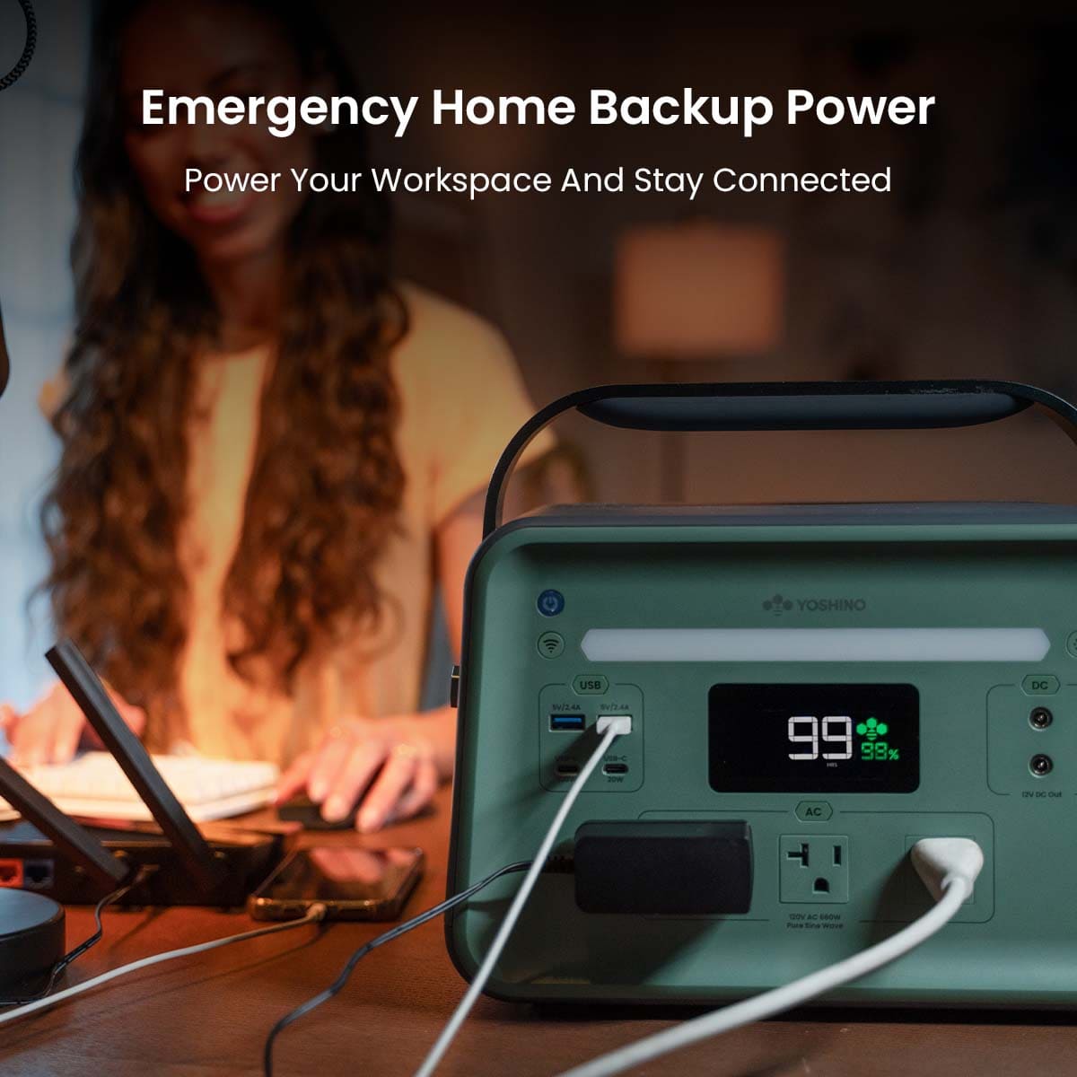 Yoshino B660 Power Station with SP100 Solar Panel - We The Collective