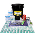 Emergency classroom lockdown kit with safety tools and equipment, designed for quick securement during emergencies.