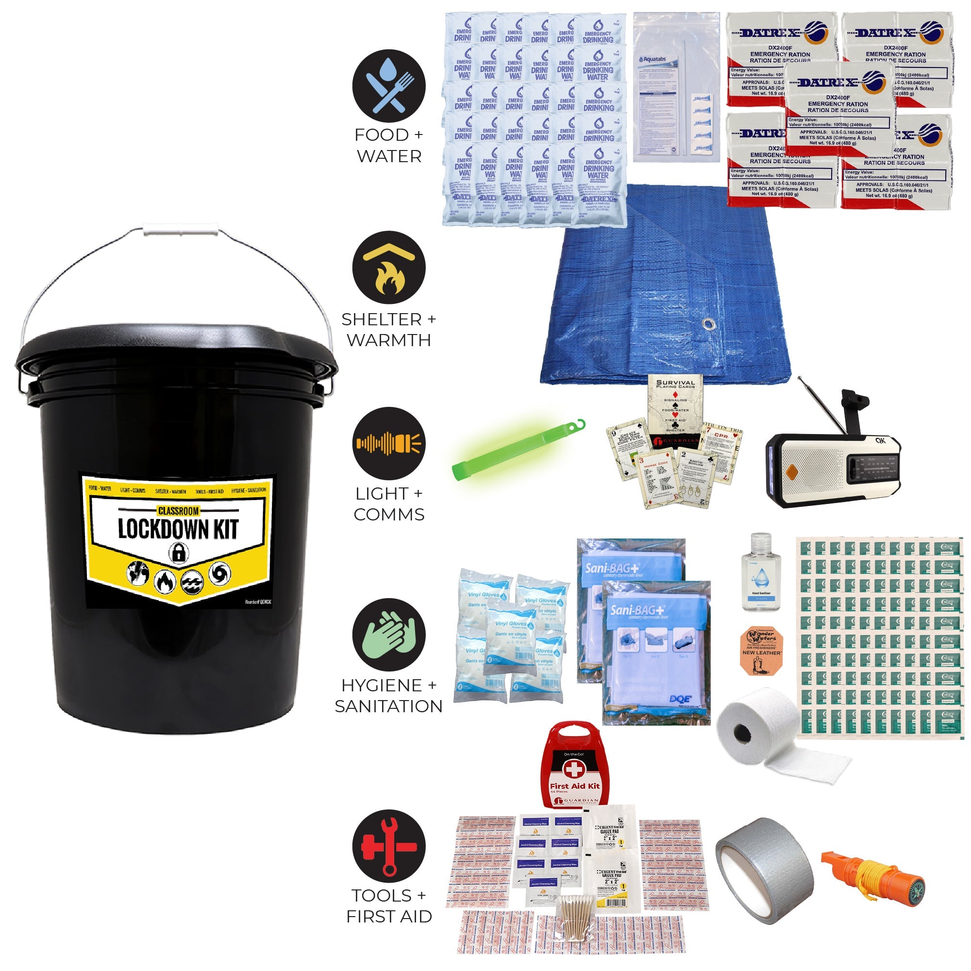 Deluxe Emergency Classroom Lockdown Kit - OVERLANDERS Outfitter
