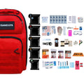One-person hurricane preparedness kit with emergency supplies for 72 hours, including survival gear and disaster essentials.