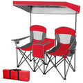 Red 2-Piece Folding Camping Canopy Chairs Set - OVERLANDERS Outfitter