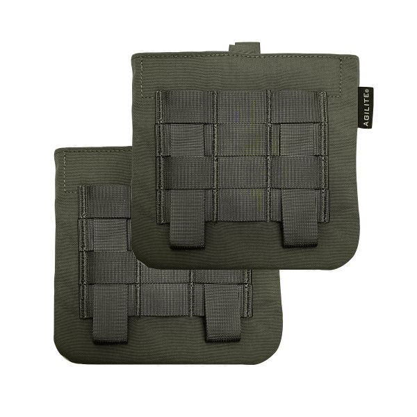 HCC Tactical flank side plate carrier with adjustable straps and MOLLE webbing for tactical gear and enhanced protection.