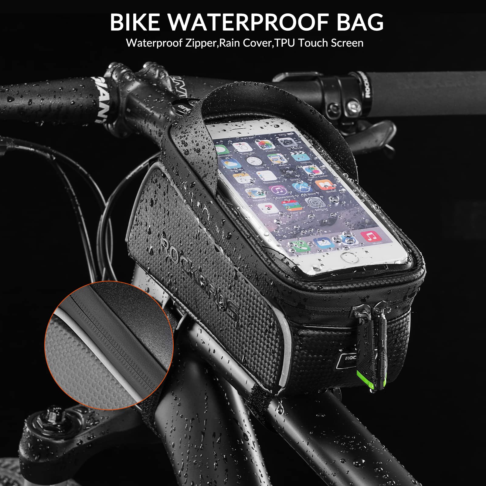 ROCKBROS Bike Phone Front Frame Bag Waterproof - OVERLANDERS Outfitter