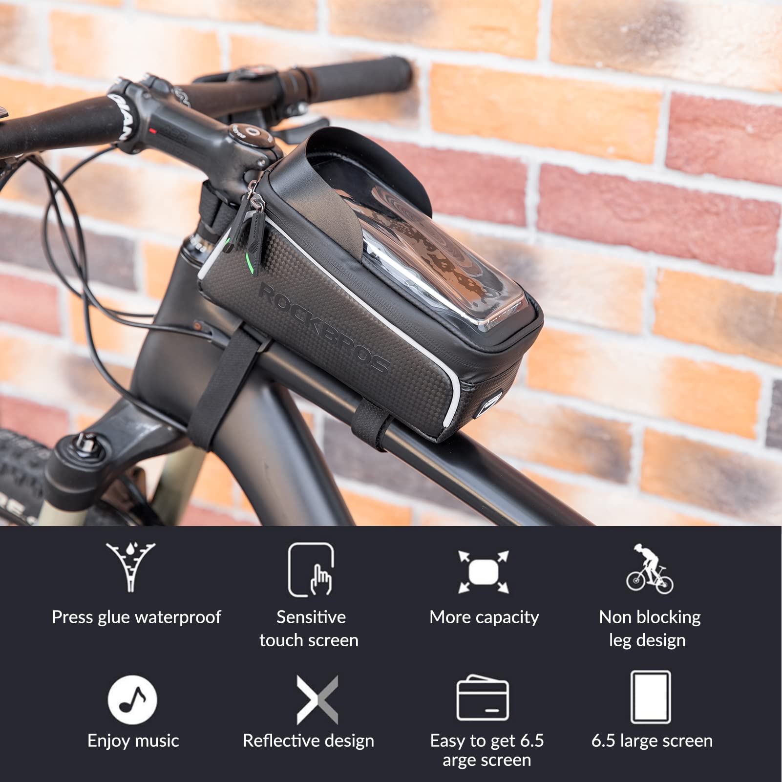 ROCKBROS Bike Phone Front Frame Bag Waterproof - OVERLANDERS Outfitter