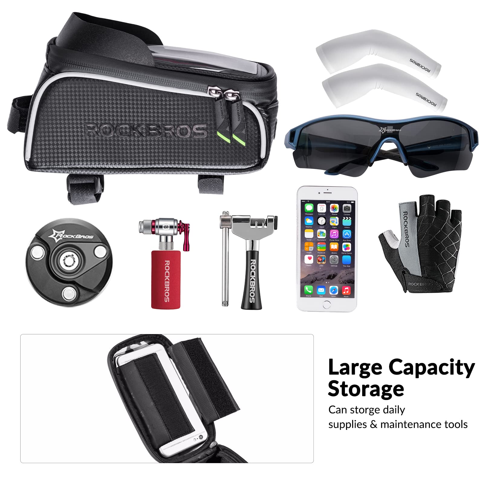 ROCKBROS Bike Phone Front Frame Bag Waterproof - OVERLANDERS Outfitter