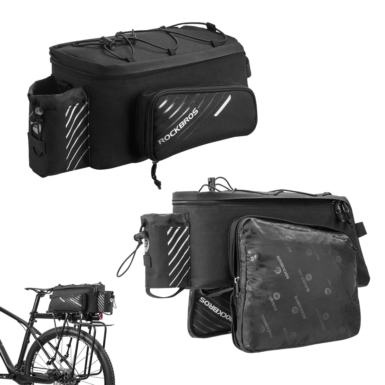ROCKBROS 12L Bike Rack Bag with Rain Cover - OVERLANDERS Outfitter