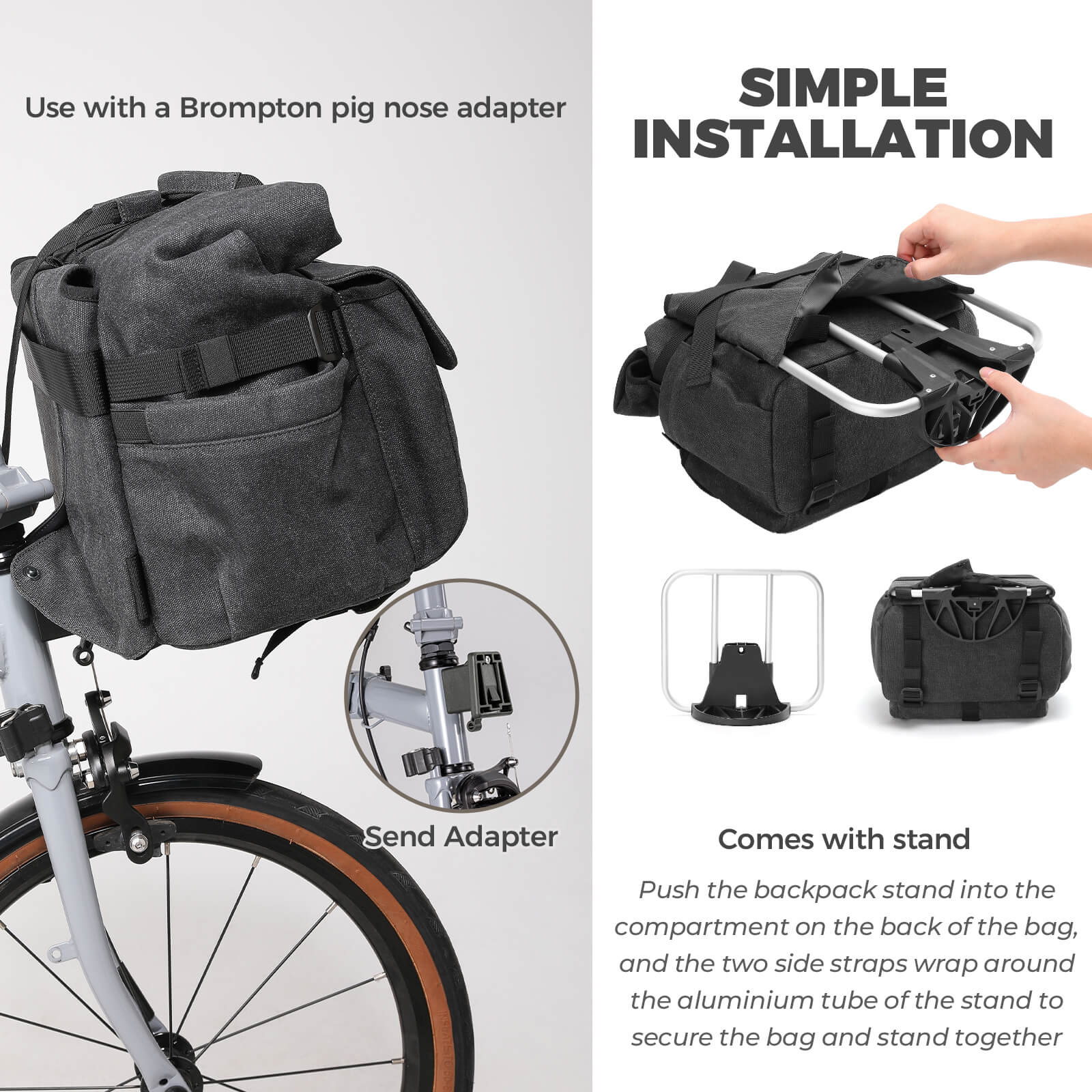 Folding Bike Handlebar Bag - 11.5L - OVERLANDERS Outfitter
