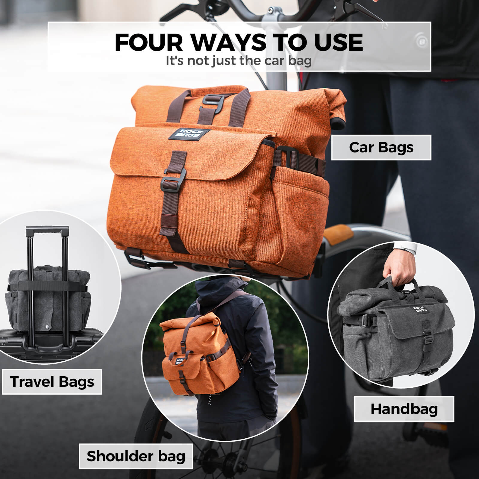 Folding Bike Handlebar Bag - 11.5L - OVERLANDERS Outfitter