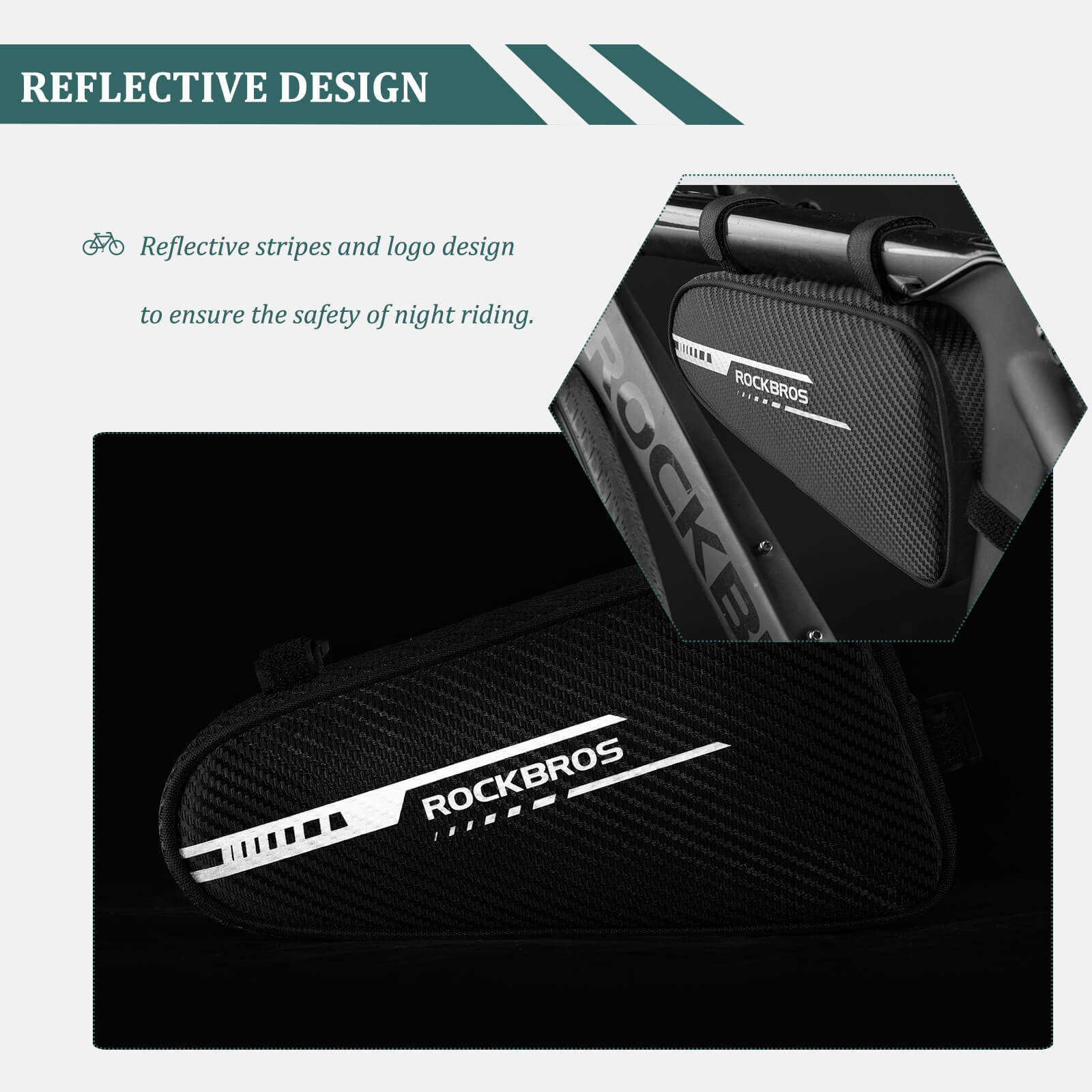 ROCKBROS Top Tube Bike Frame Bag Triangle Storage Pouch - OVERLANDERS Outfitter