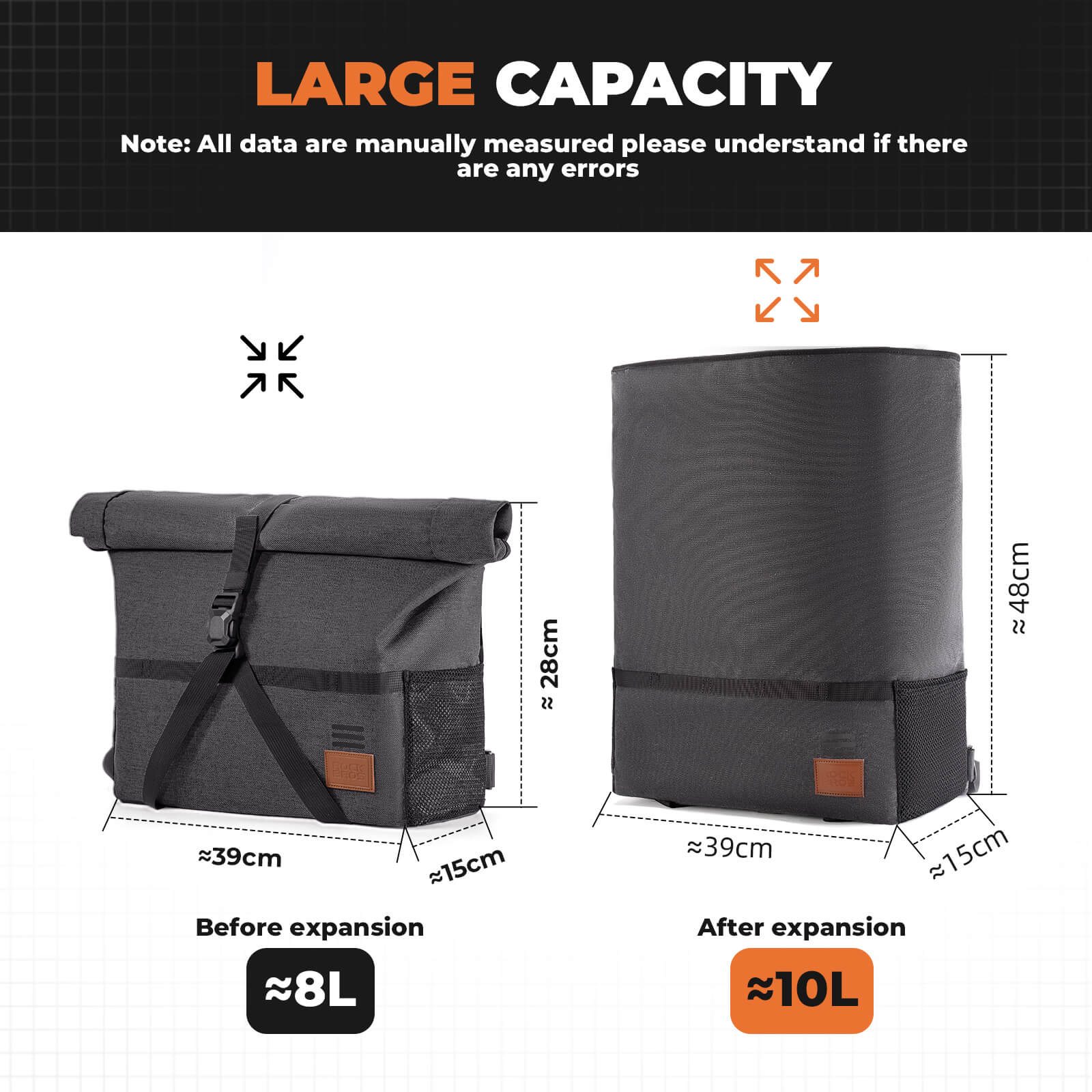 Folding Bike Handlebar Bag & Shoulder Bag  - 8L - OVERLANDERS Outfitter