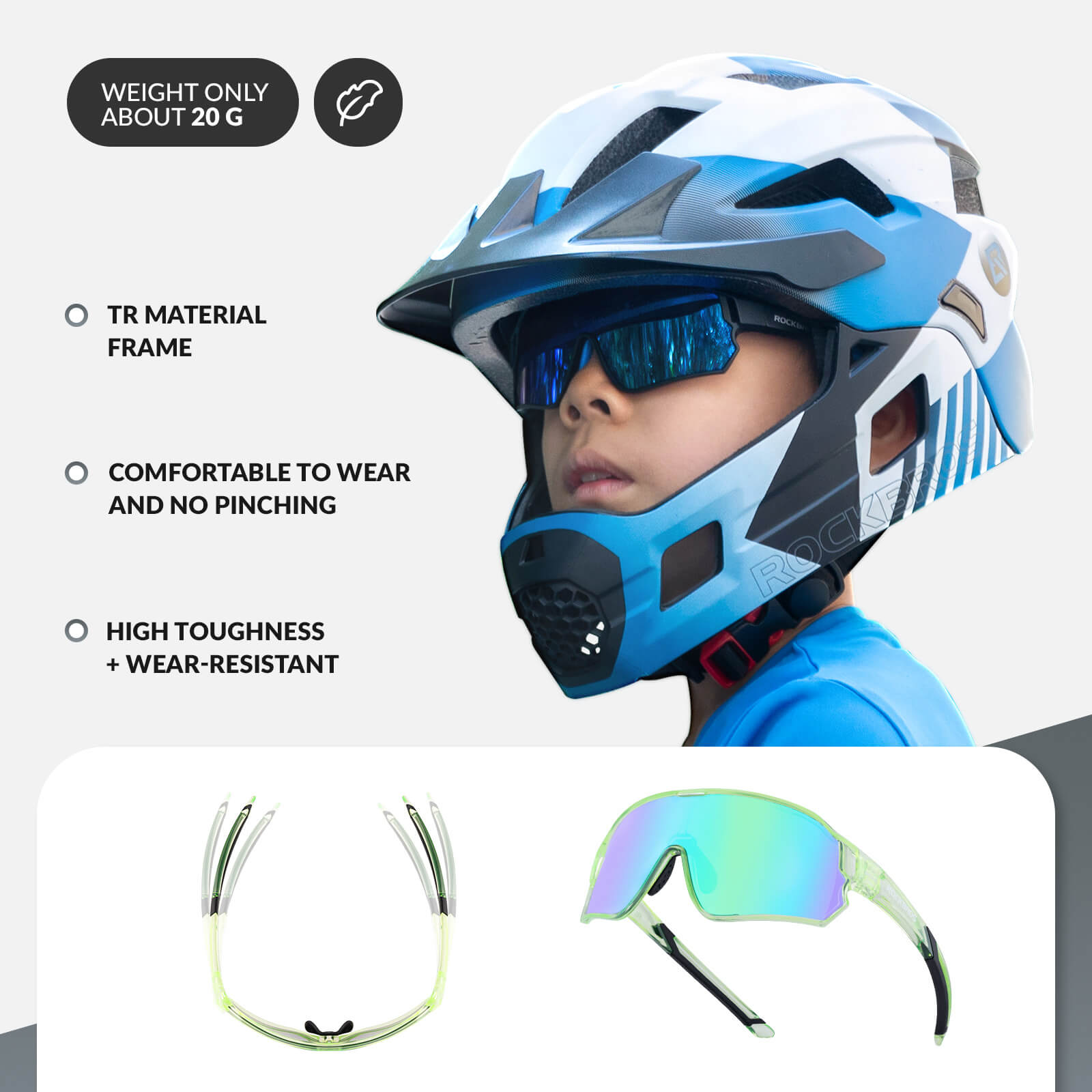ROCKBROS Kids Polarized Cycling Sunglasses UV400 Bike Glasses - OVERLANDERS Outfitter