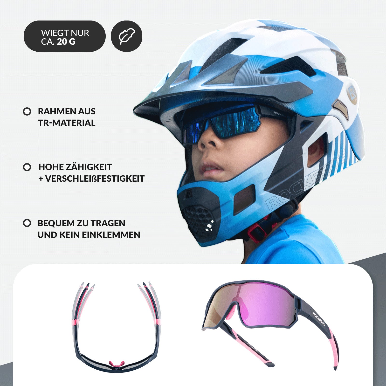 ROCKBROS Kids Polarized Cycling Sunglasses UV400 Bike Glasses - OVERLANDERS Outfitter
