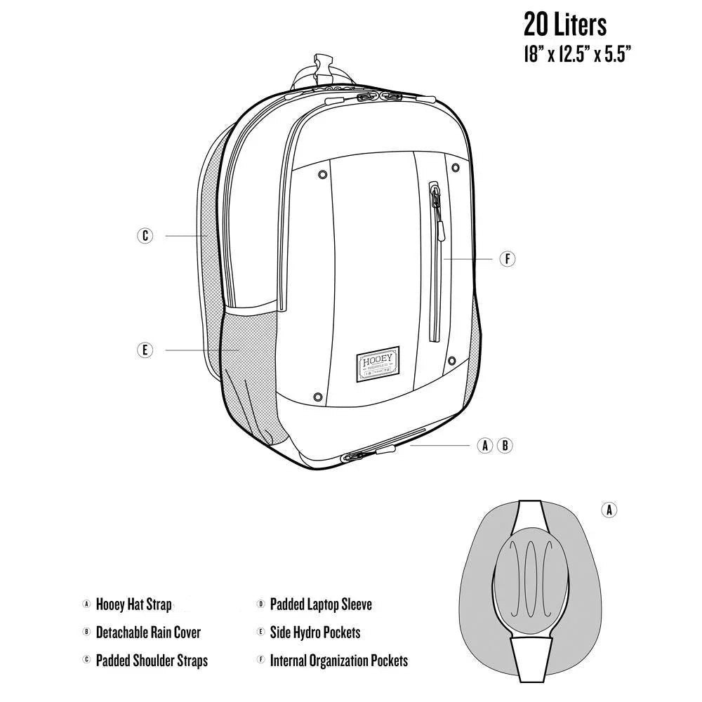 HOOey Rockstar Rodeo Pattern cream and black backpack with logo details, featuring a stylish accessories design.