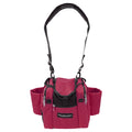 Gotta Go Gotta Throw Revolution Mini Deluxe V3 disc golf bag in crimson with black accents, compact and durable for disc storage.
