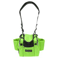 Gotta Go Gotta Throw Revolution Mini Deluxe V3 disc golf bag in lime green with black accents, compact and lightweight for disc storage.