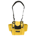 Gotta Go Gotta Throw Revolution Mini Deluxe V3 disc golf bag in yellow and black, compact and lightweight for disc storage.