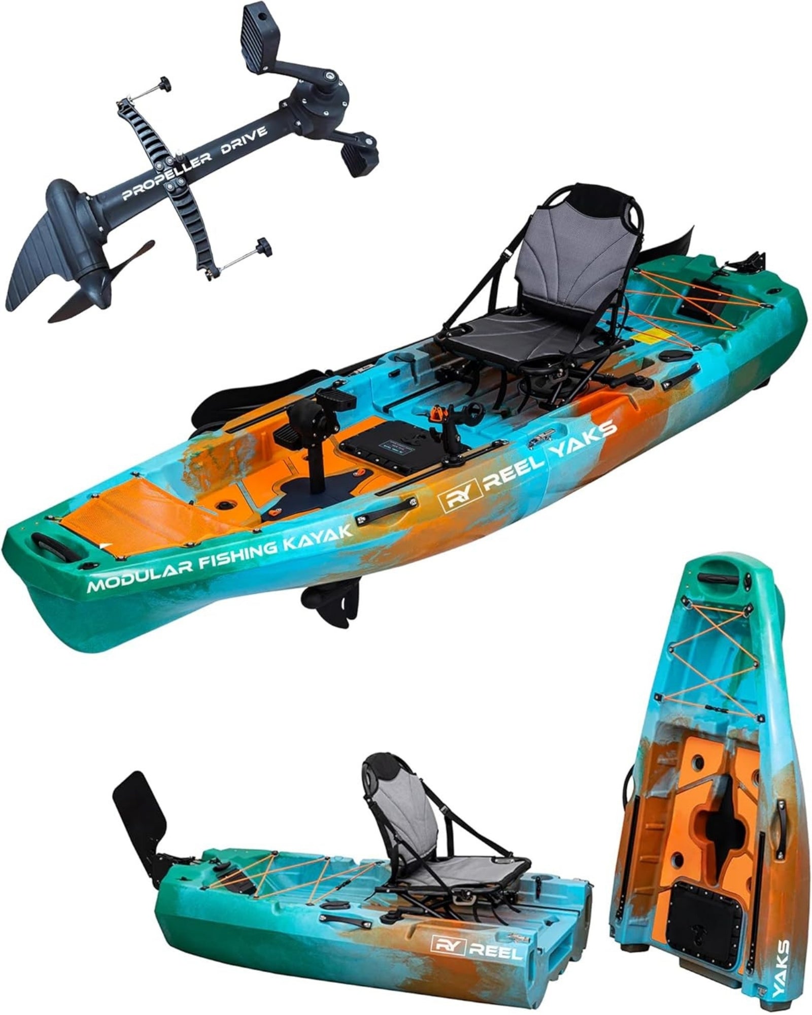 Radar 10ft Propeller Drive Modular Fishing Kayak