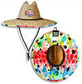 Rainbow #3 Fish Print Patterned Straw Sun Hat - OVERLANDERS Outfitter