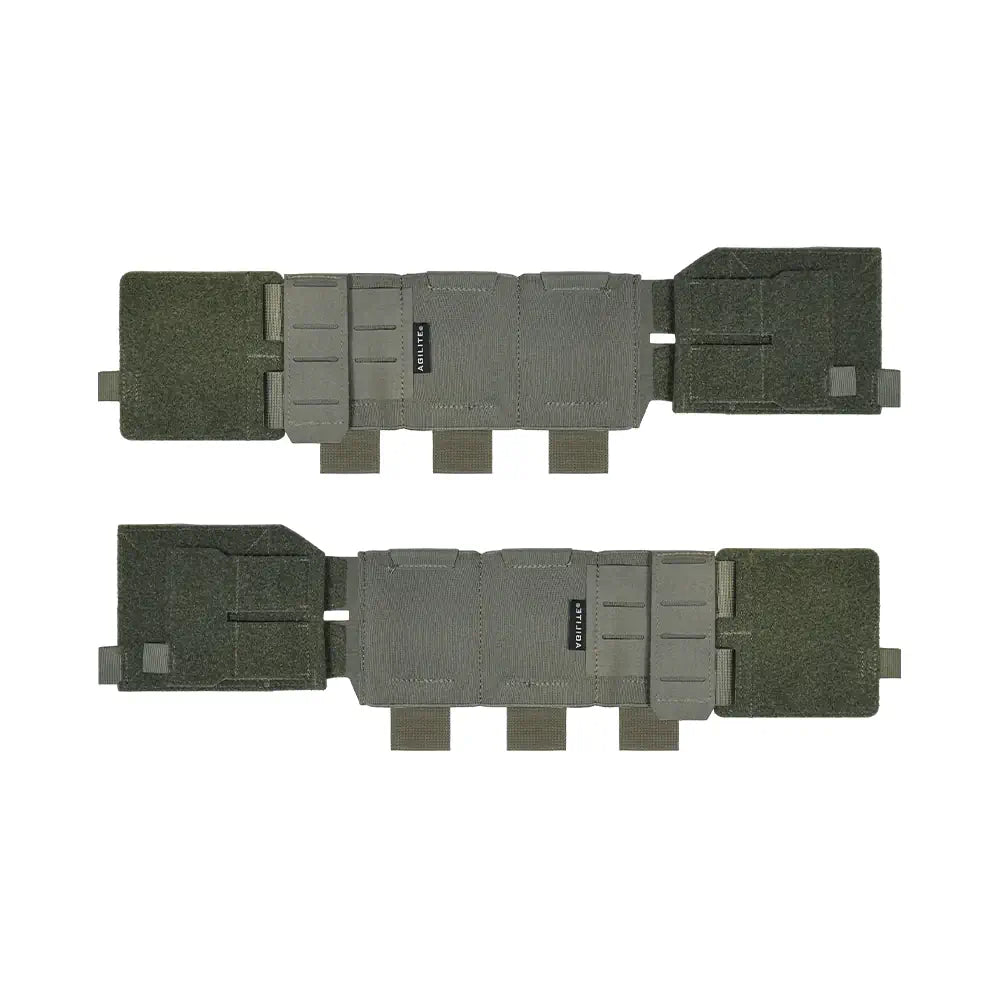 Ranger green HCC Tactical modular elastic cummerbund for tactical gear with adjustable straps and MOLLE attachment points.