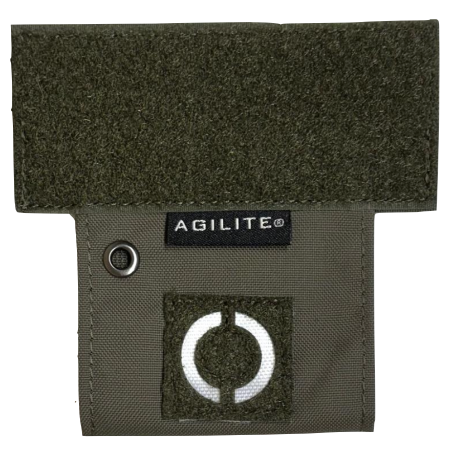 Ranger green HCC Tactical tourniquet holder for tactical gear, designed to securely carry medical supplies in outdoor or combat situations.