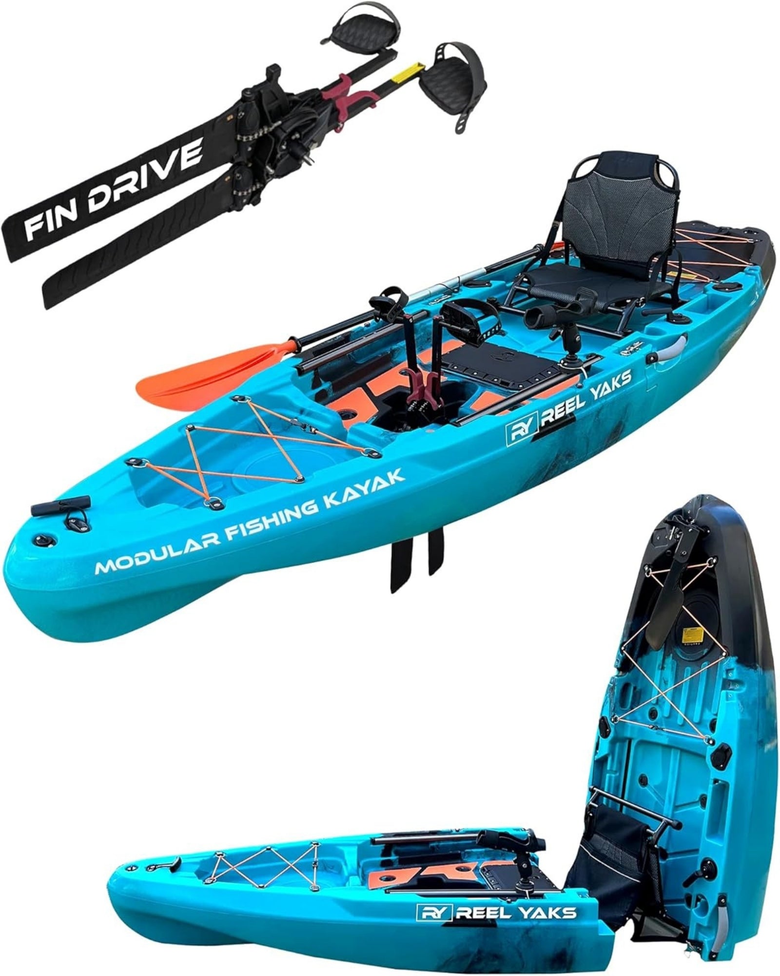 Rapido 10.8ft Fin Drive Modular Fishing Kayak - OVERLANDERS Outfitter