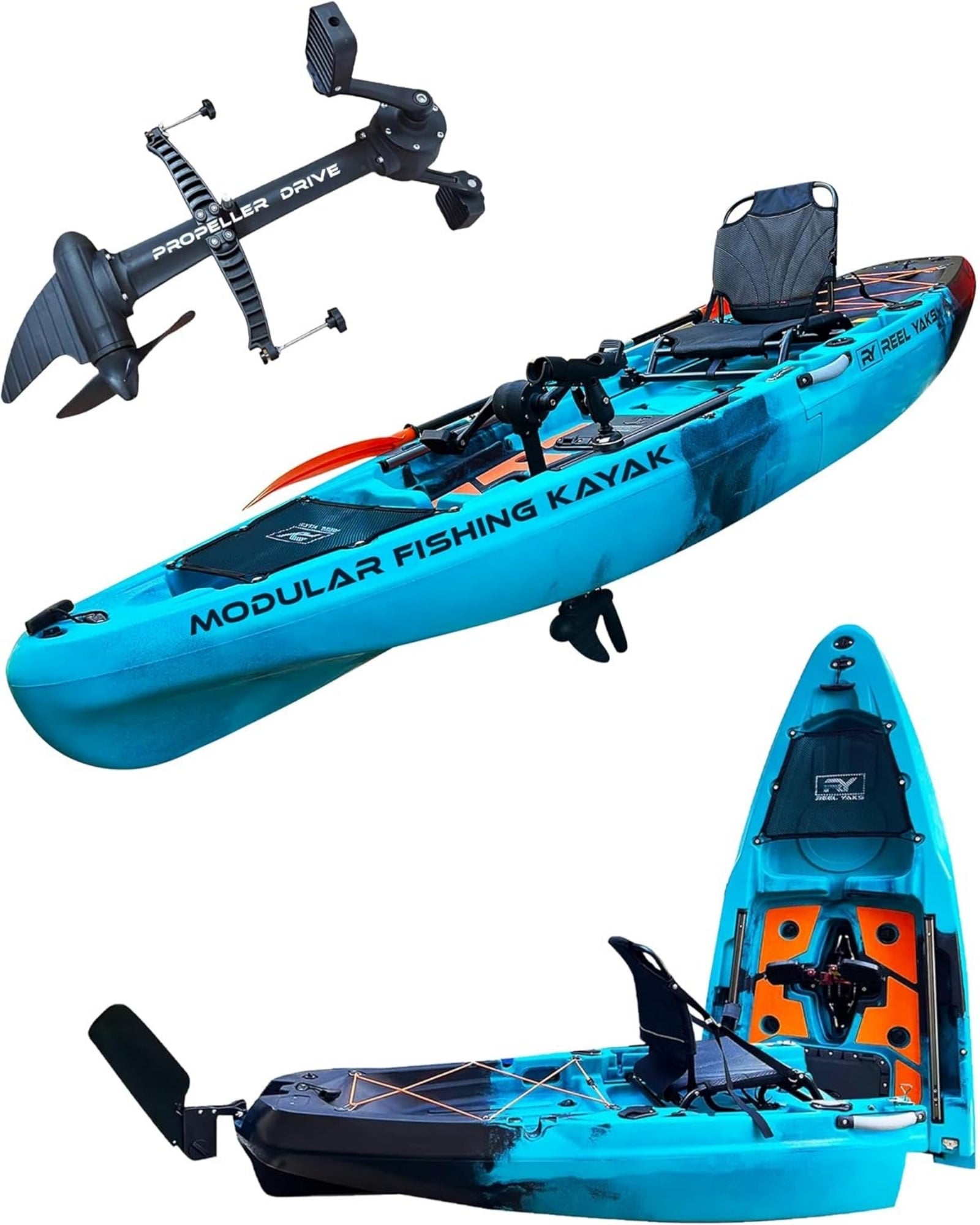 Rapido 10.8ft Propeller Drive Modular Fishing Kayak