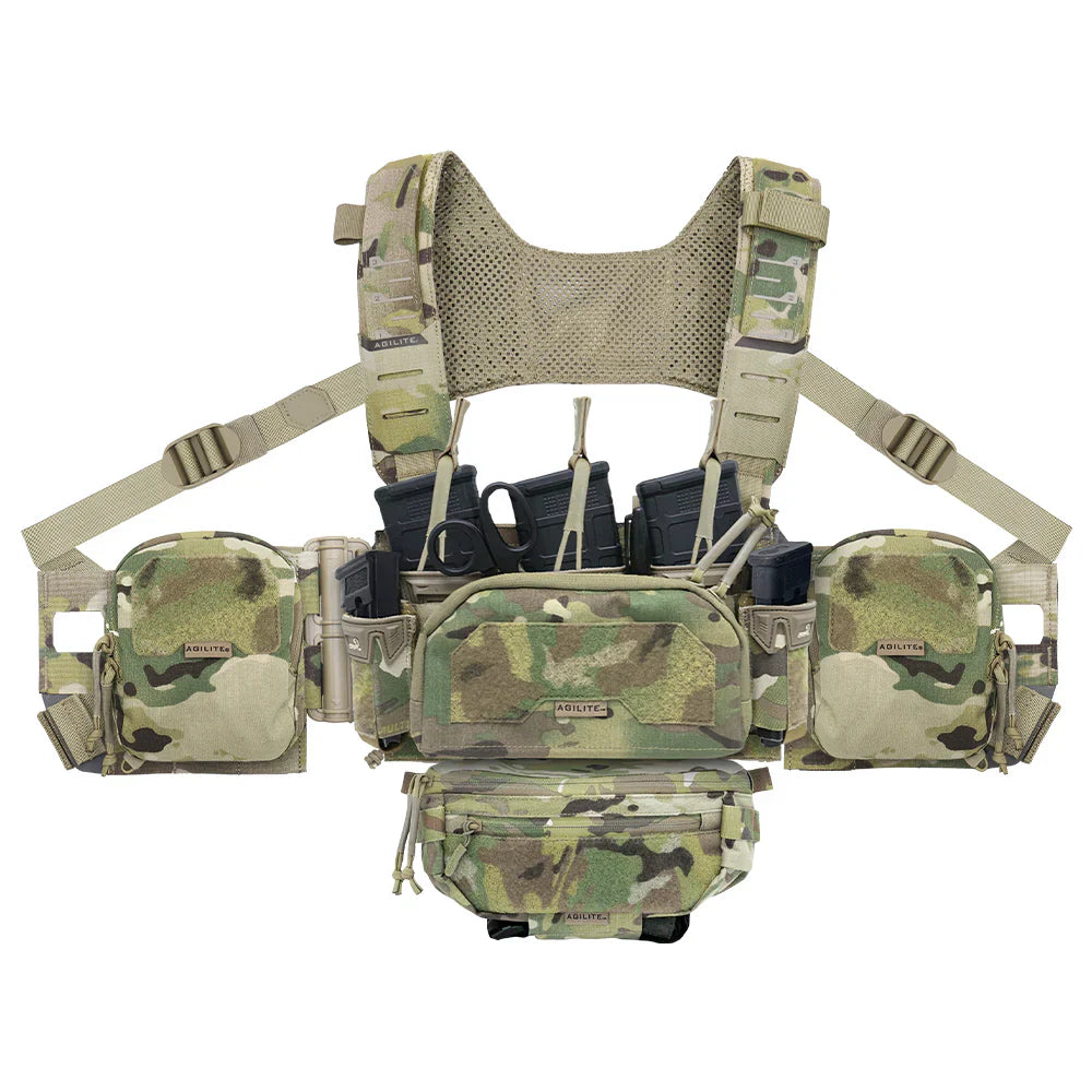 HCC Tactical Reaper Rig Warfighting Bundle chest rig with multiple pouches and MOLLE webbing for tactical gear and combat readiness.