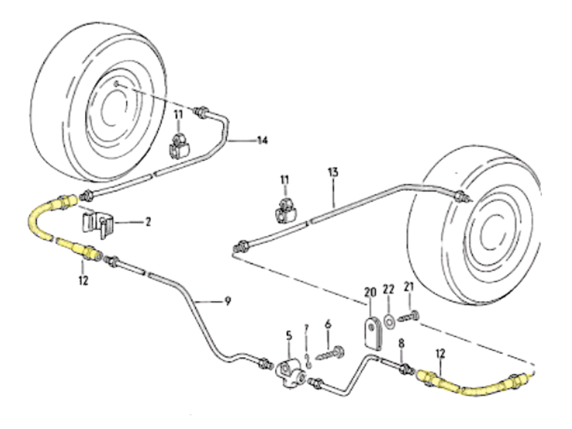 Brake Hose - Stainless (Rear) [Vanagon] - OVERLANDERS Outfitter