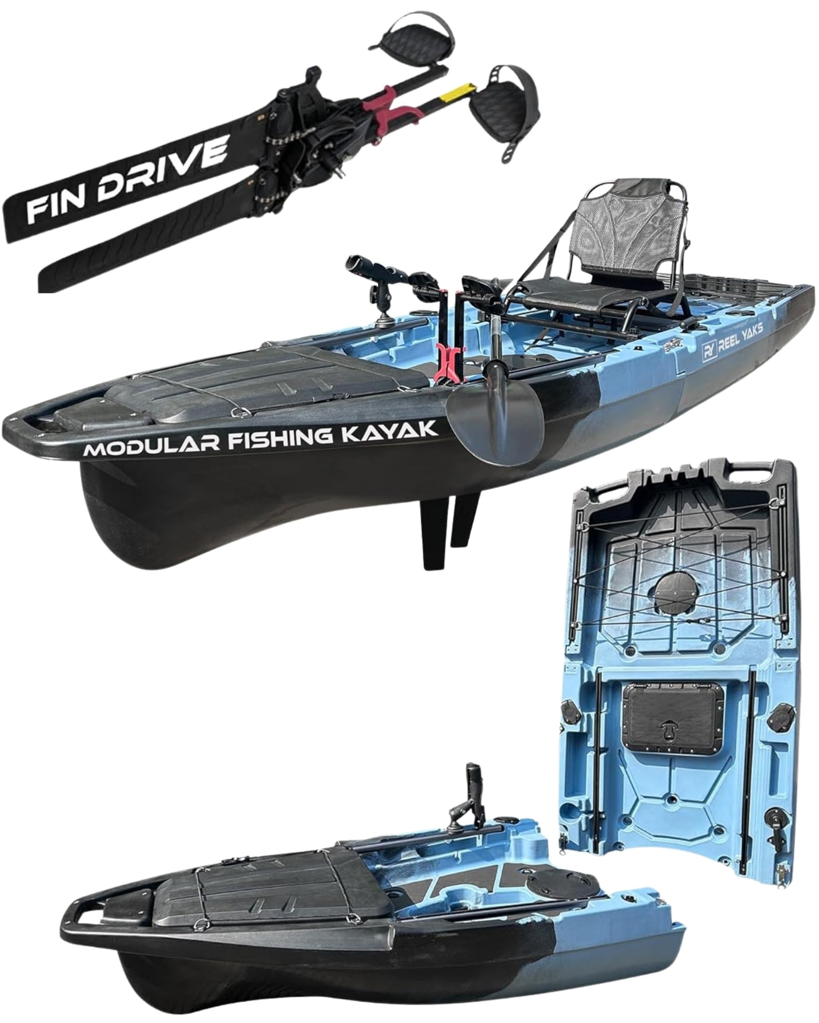 Recon 10ft Fin Drive Modular Fishing Kayak - OVERLANDERS Outfitter
