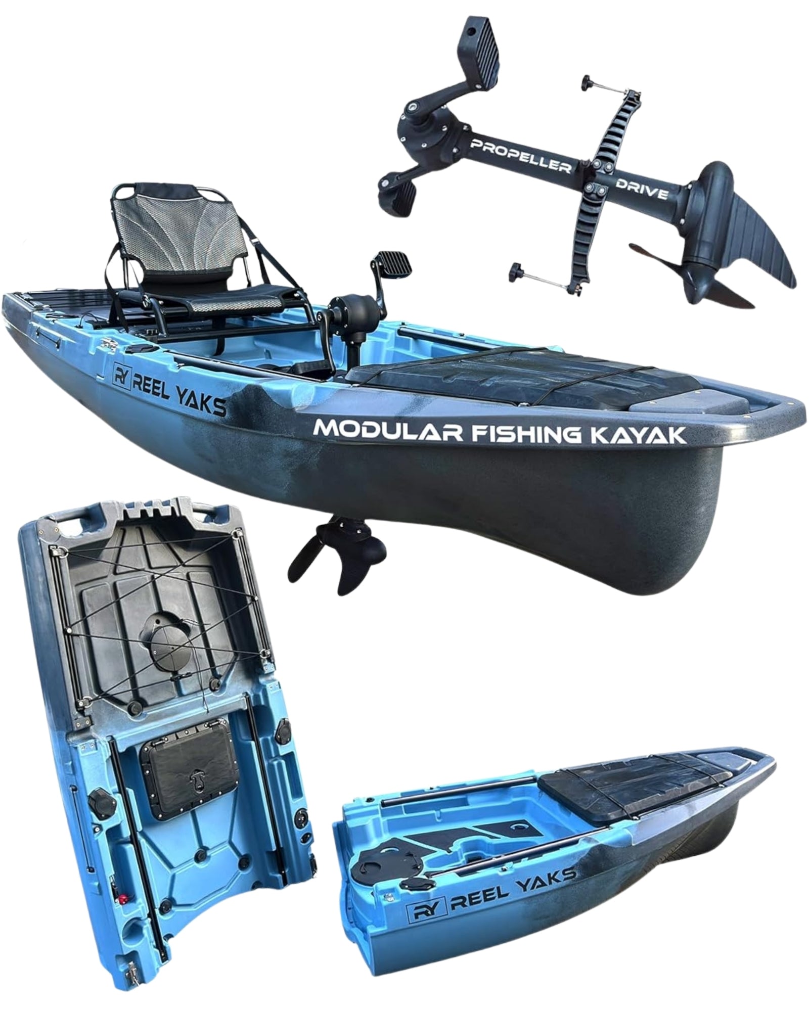 Recon 10ft Propeller Drive Modular Fishing Kayak