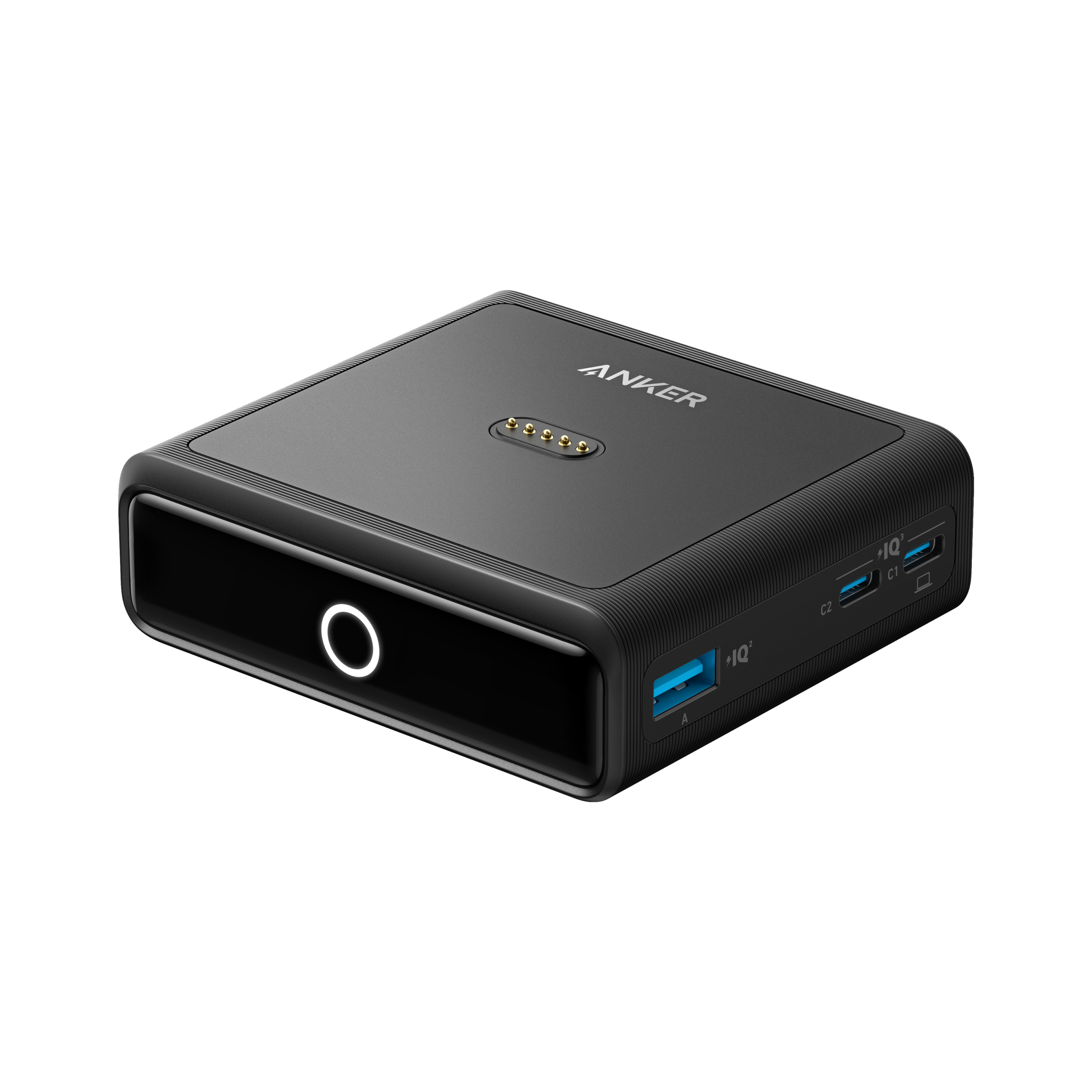 Anker 100W Charging Base for Anker Prime Power Bank, featuring a sleek design and multiple ports for efficient charging.