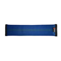 Blue and black recycled fire hose dog fetch toy from Recycled Firefighter, made from durable recycled firefighter hose material.
