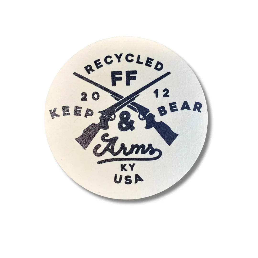 Recycled Firefighter coaster featuring a durable design with a unique, rustic finish for protecting surfaces.