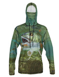 Redfish graphic fishing hoodie by Sunpro, featuring a vibrant redfish design on the front, from Cognito Brands, Inc.
