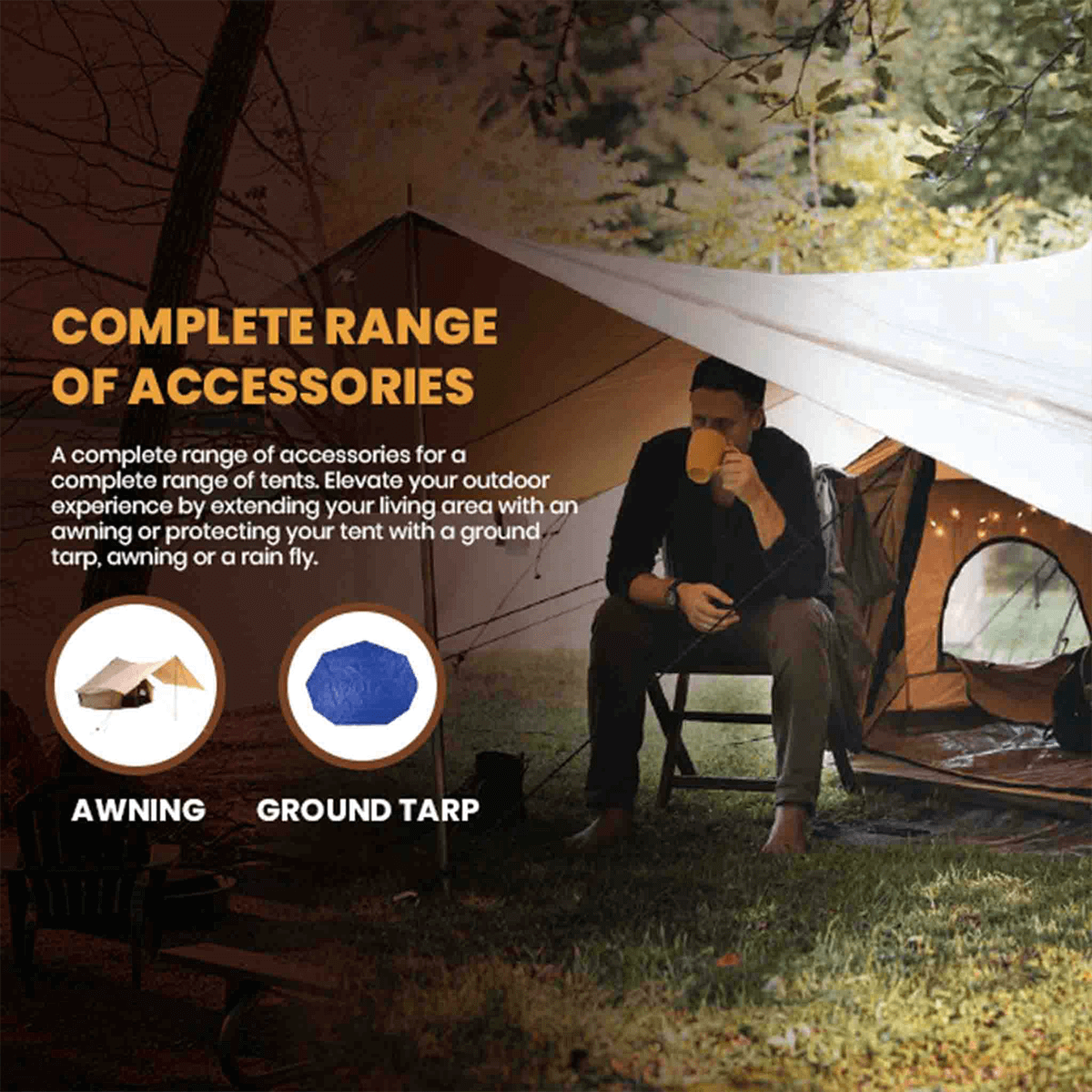 Used - 20' Regatta Bell Tent - Sandstone - OVERLANDERS Outfitter