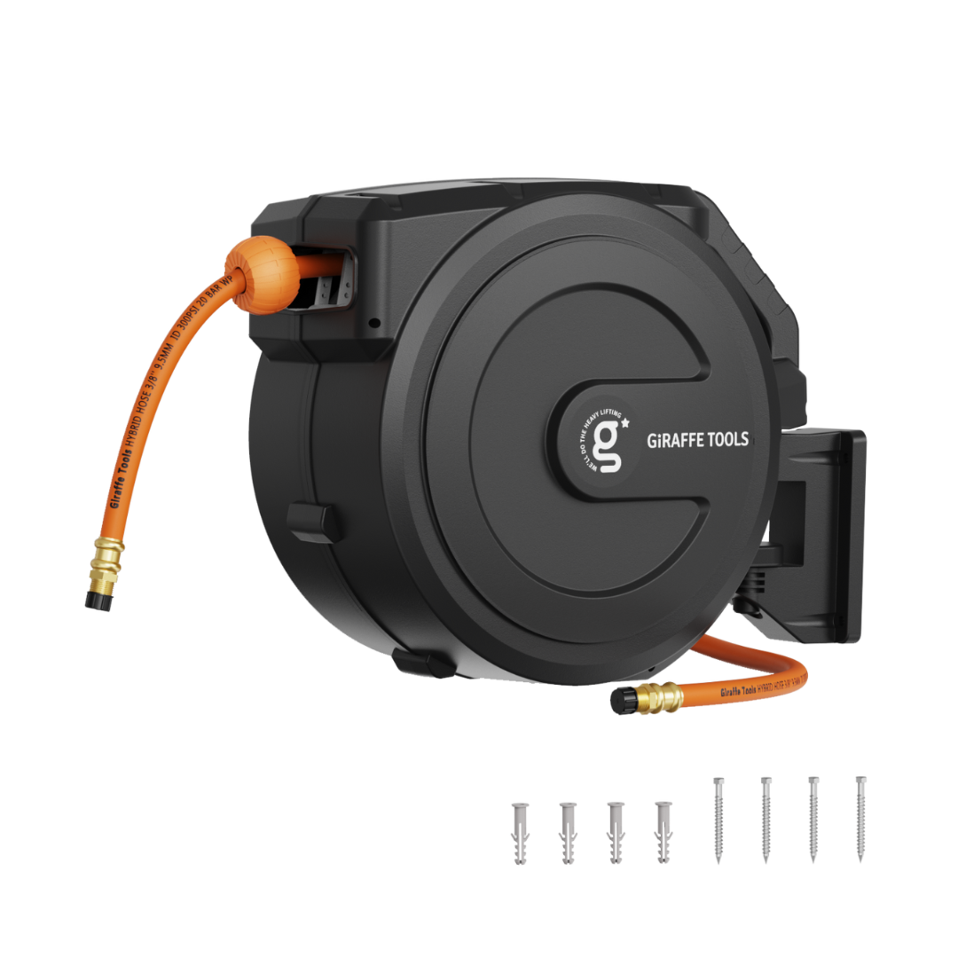 Retractable Air Hose Reel-PP Housing-3/8in-50ft - OVERLANDERS Outfitter