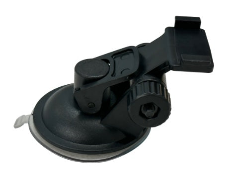 Rexing suction cup mount for V1PSE, V1GW-4K, and V1PGW-4K dash cams, shown attached to a vehicle window.