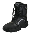 Black Rime Boot by DSG OUTERWEAR with laces, showcasing durable design and stylish outdoor footwear.