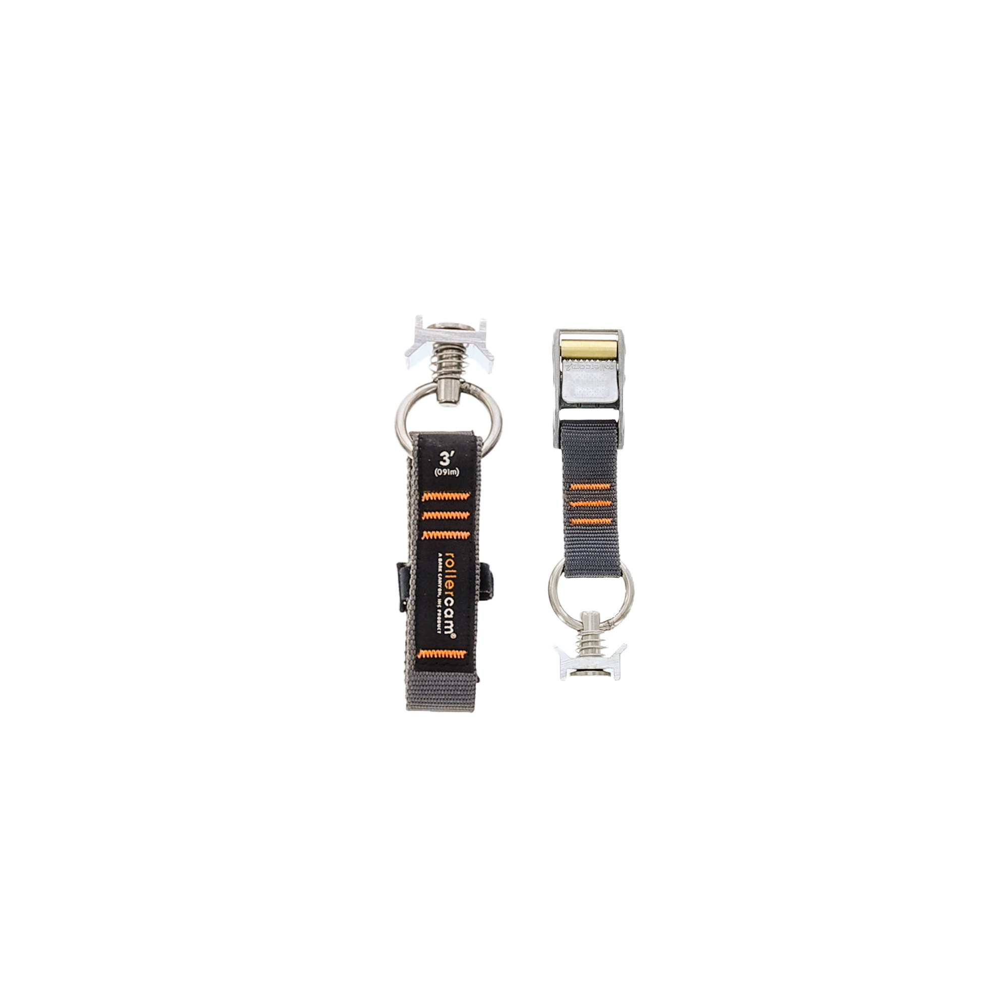 Rollercam L Track kit with truck bed tie-down straps, featuring 3-foot and 3-inch straps for secure cargo tie-downs.