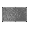 White Duck Outdoors 10x14 Prota Ground Tarp tent groundsheet laid flat, showing durable waterproof fabric and reinforced edges.