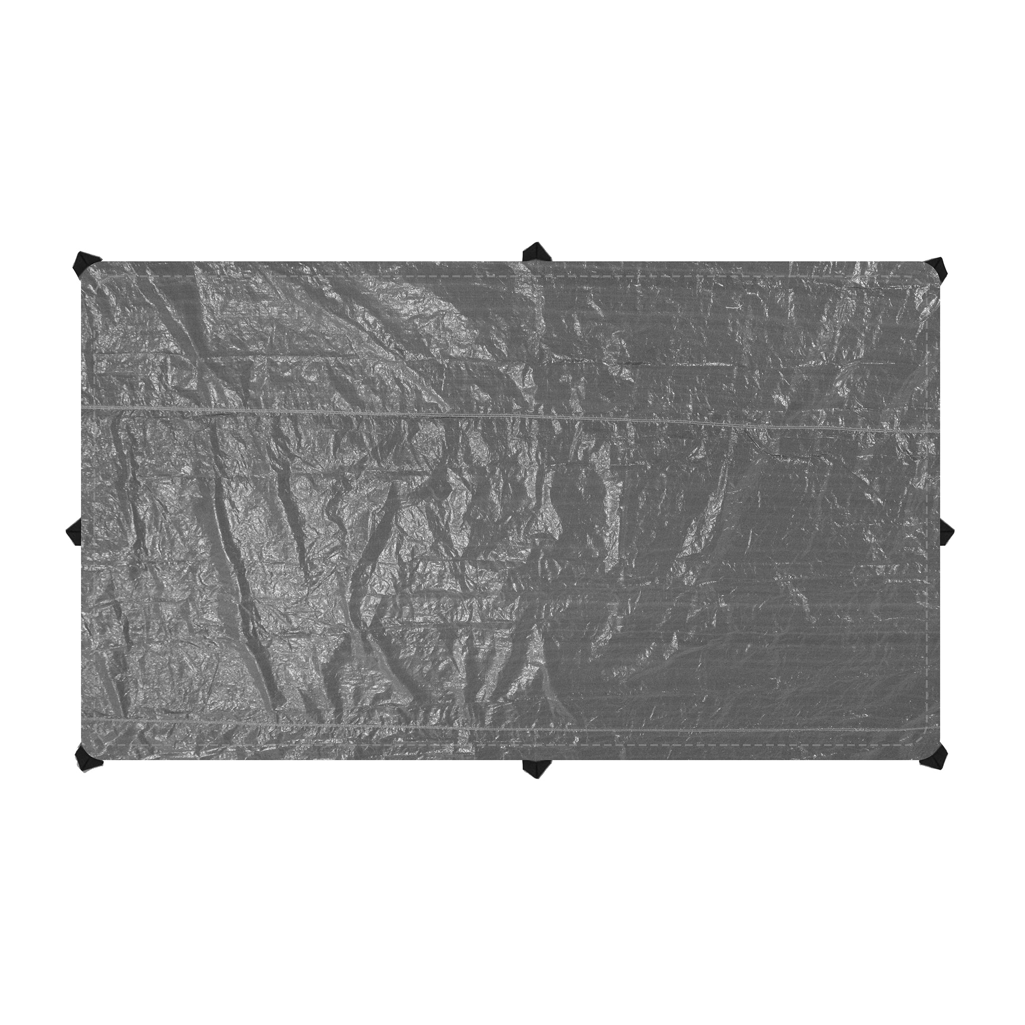 White Duck Outdoors 10x14 Prota Ground Tarp tent groundsheet laid flat, showing durable waterproof fabric and reinforced edges.